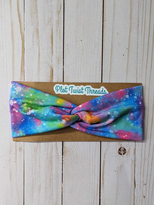 Adult Knot Headband - Rainbow Tie Dye
