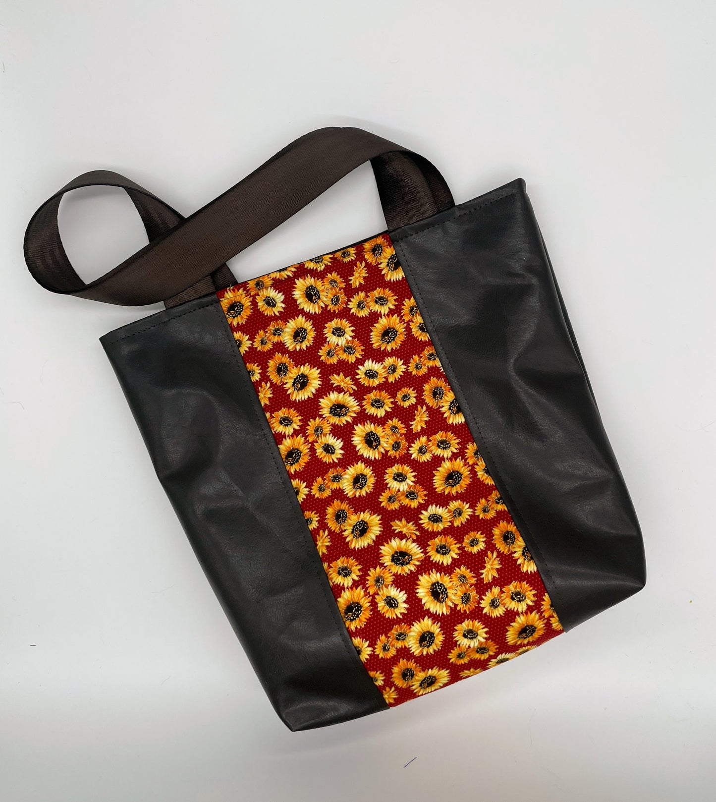 Tote Bag - Purse - Shoulder Bag - Cotton with Vinyl Tote - Sunflowers