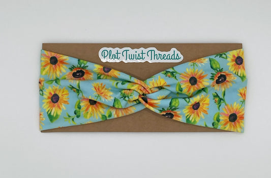 Adult Knot Headband - Sunflowers