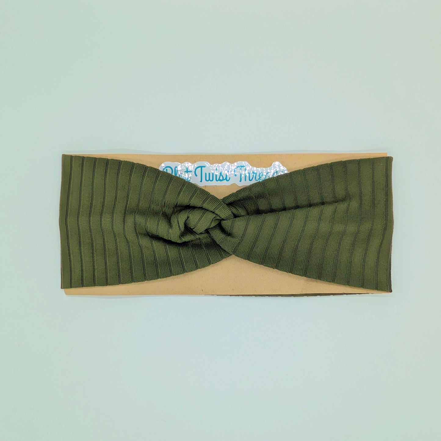 Adult Twist Headband - Rib Knit - Solid - Olive