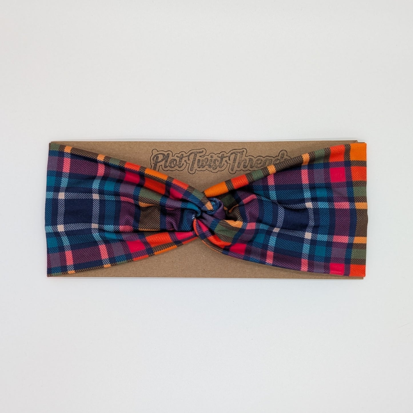 Adult Twist Headband - Fall Plaid