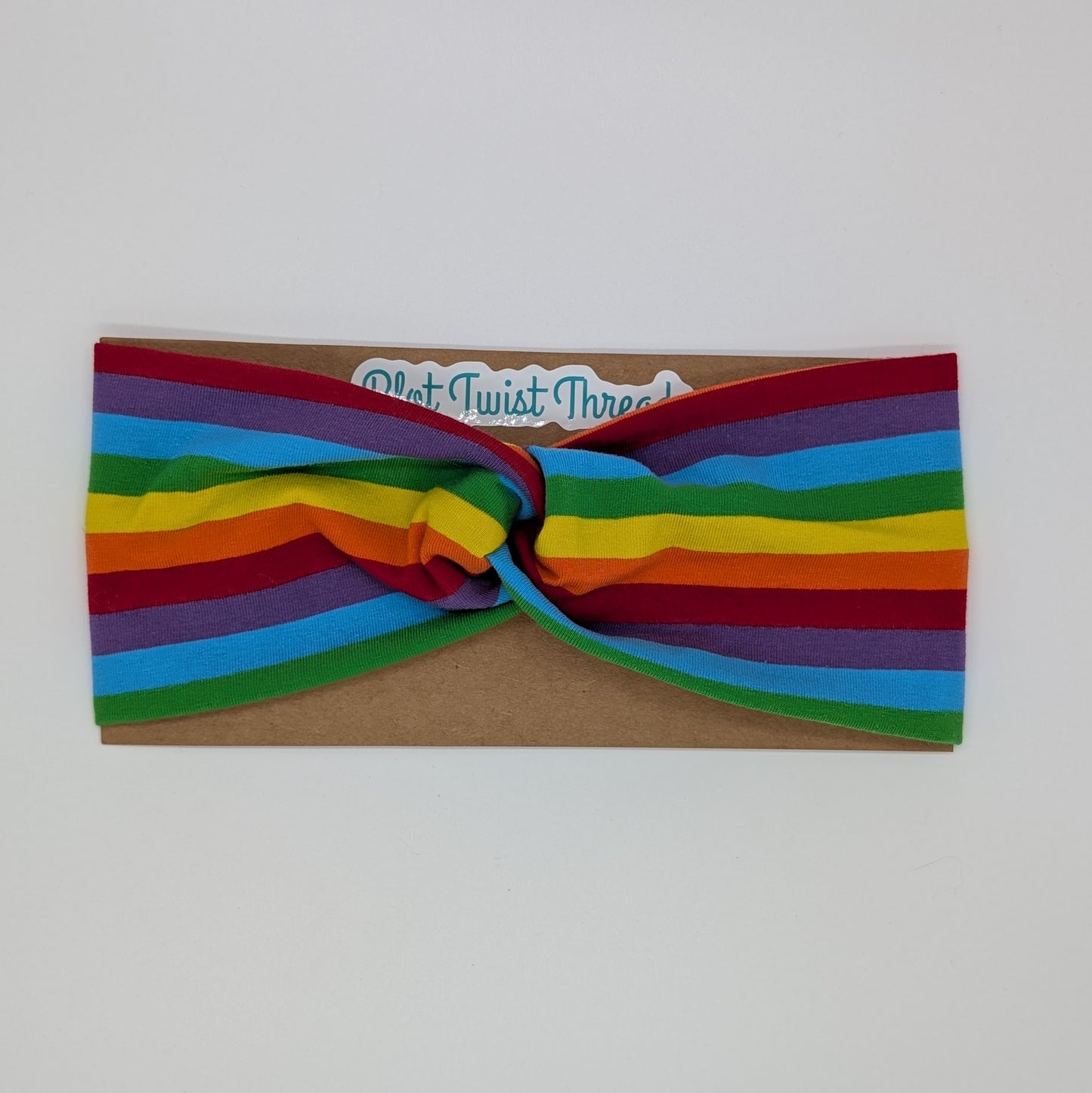 Adult Twist Headband - Rainbow Stripe