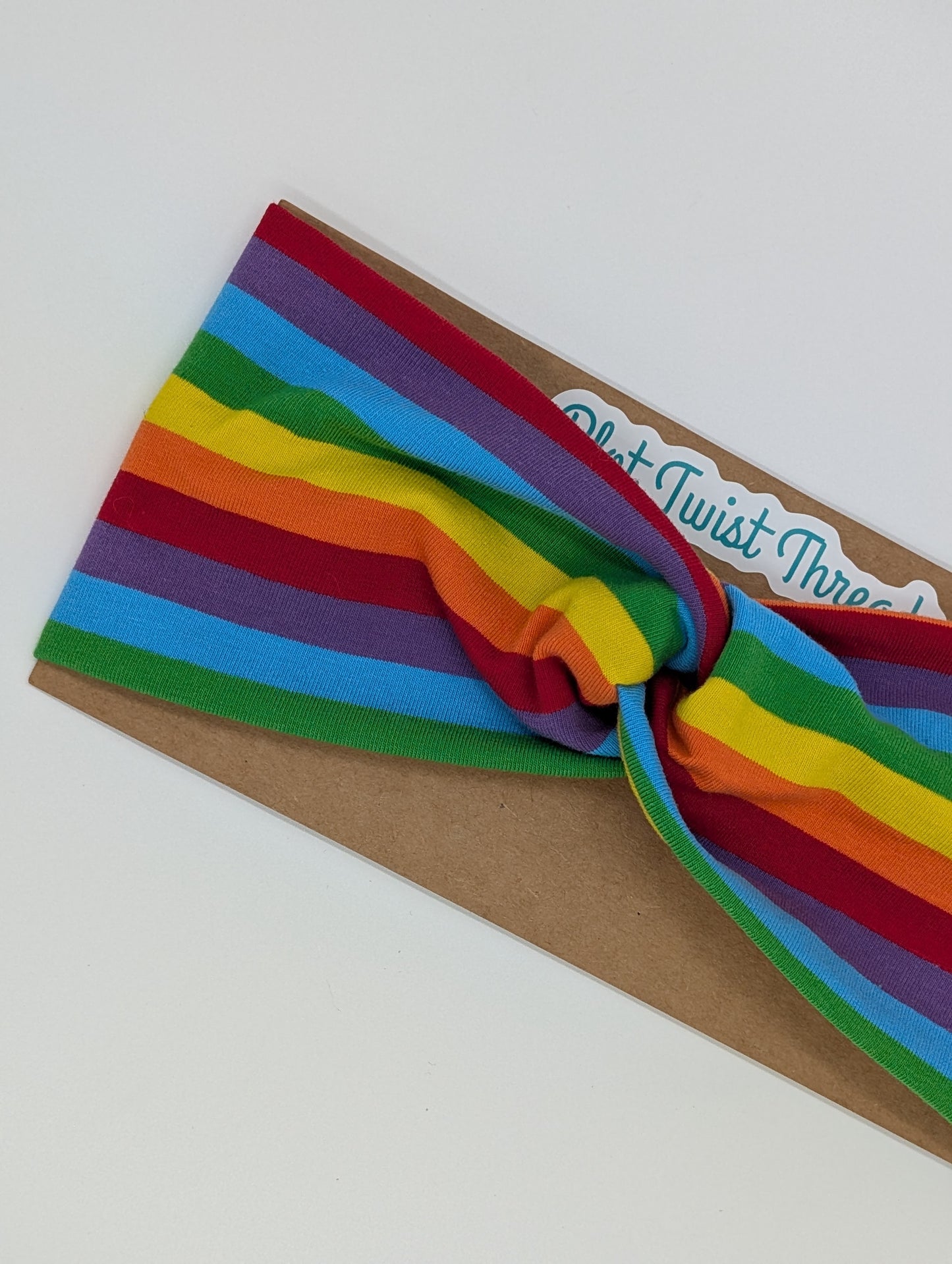 Adult Twist Headband - Rainbow Stripe