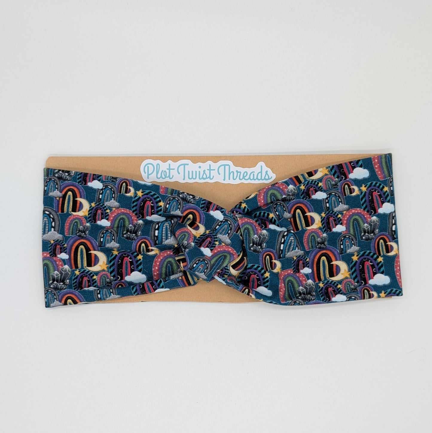 Adult Twist Headband - Rainbows and Crystals