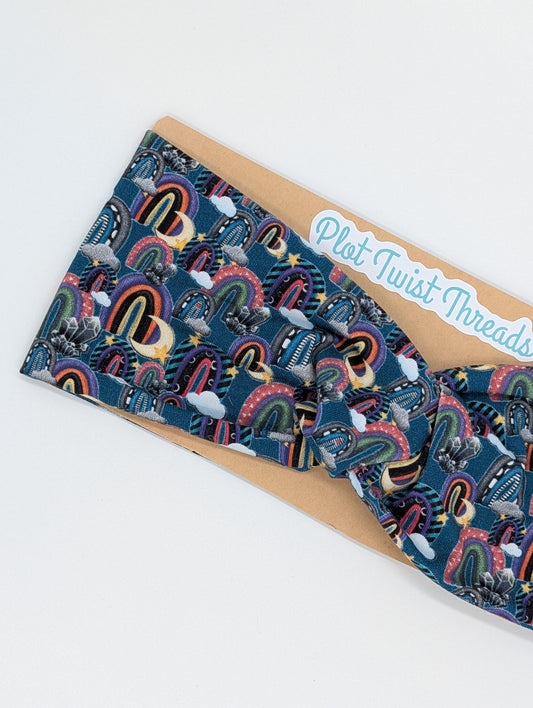 Adult Twist Headband - Rainbows and Crystals