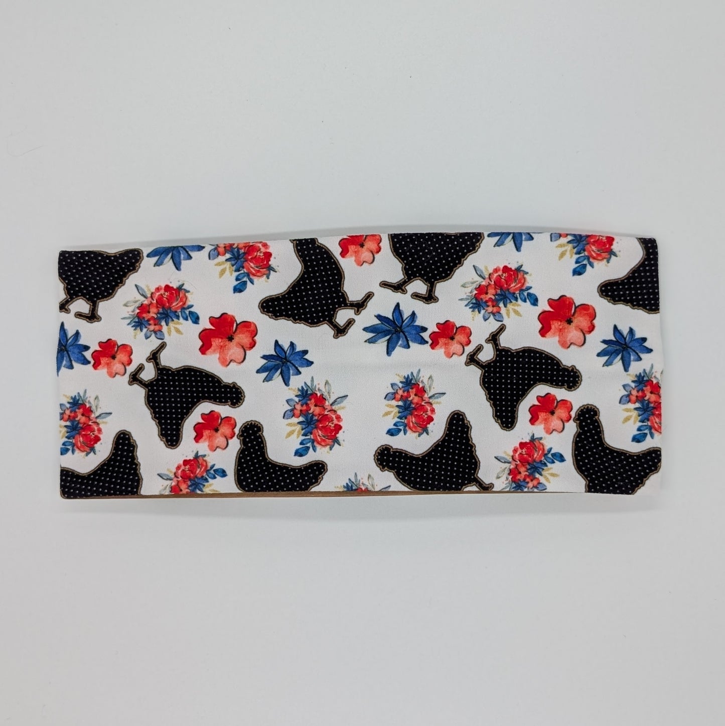 Adult Twist Headband - Floral Chickens
