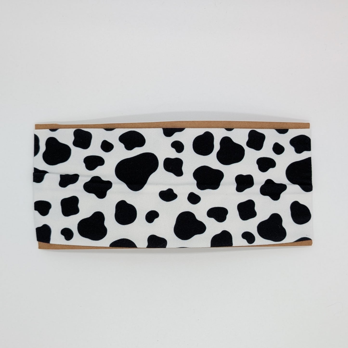 Adult Twist Headband - Cow Print Black and White