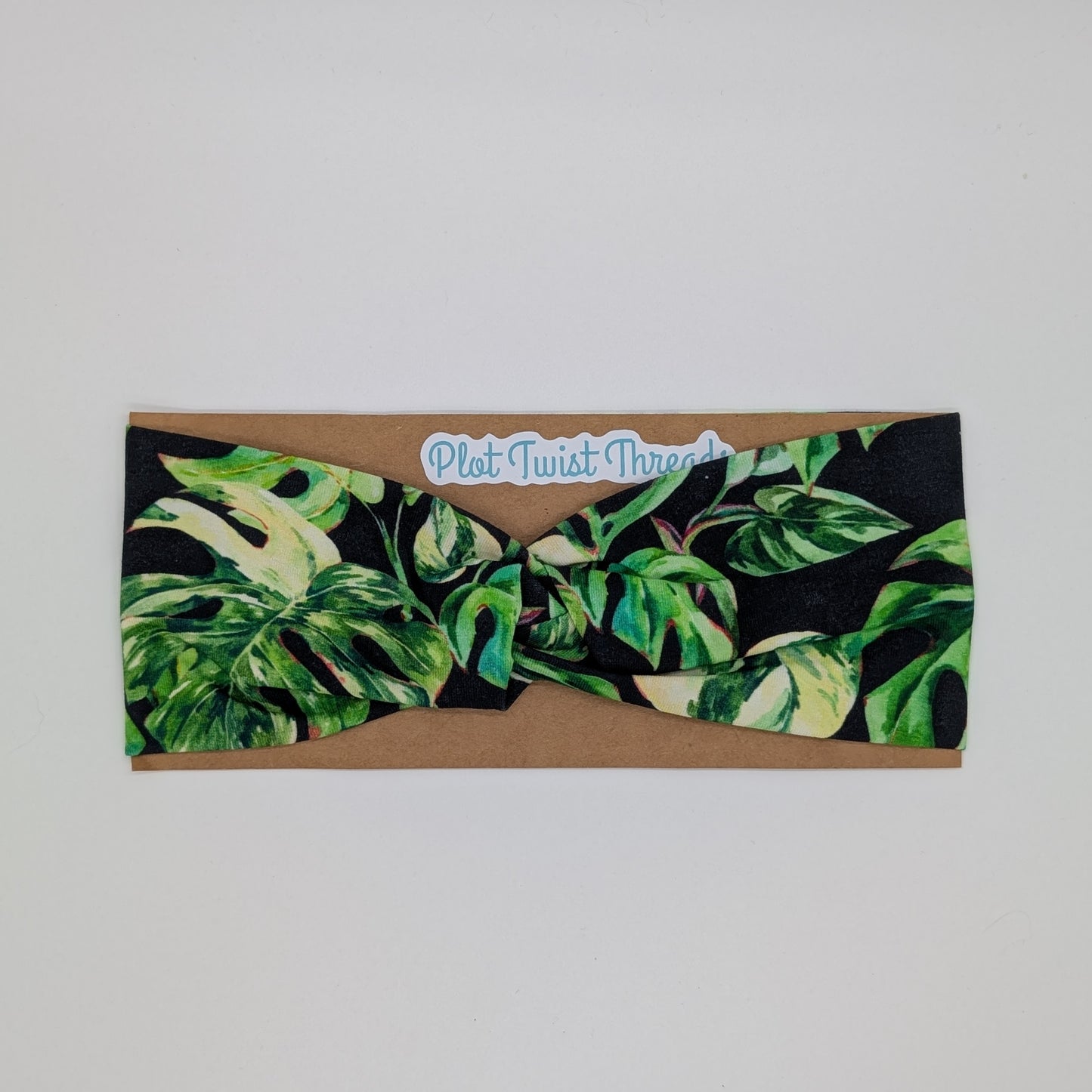Adult Twist Headband - Monstera