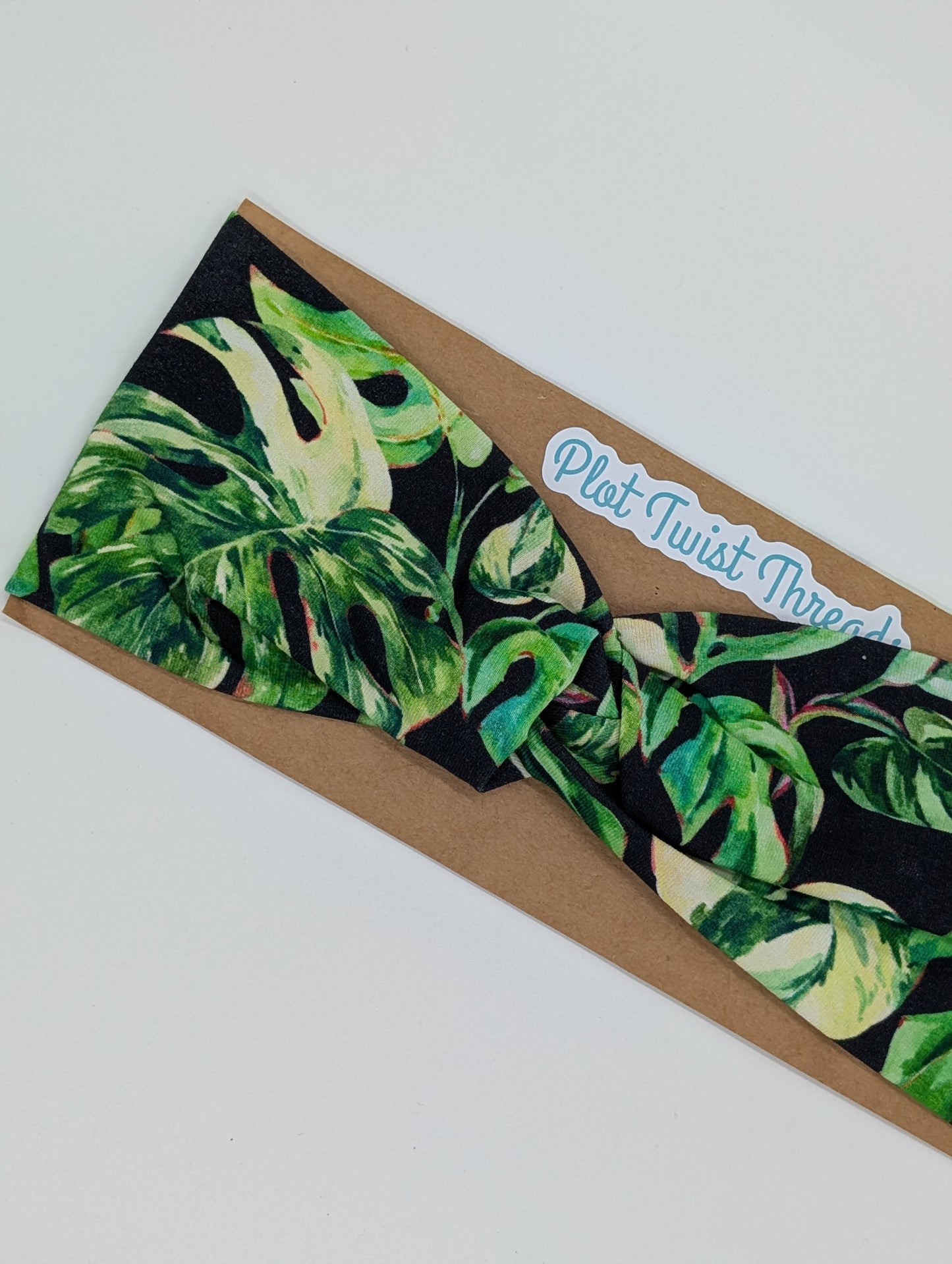 Adult Twist Headband - Monstera