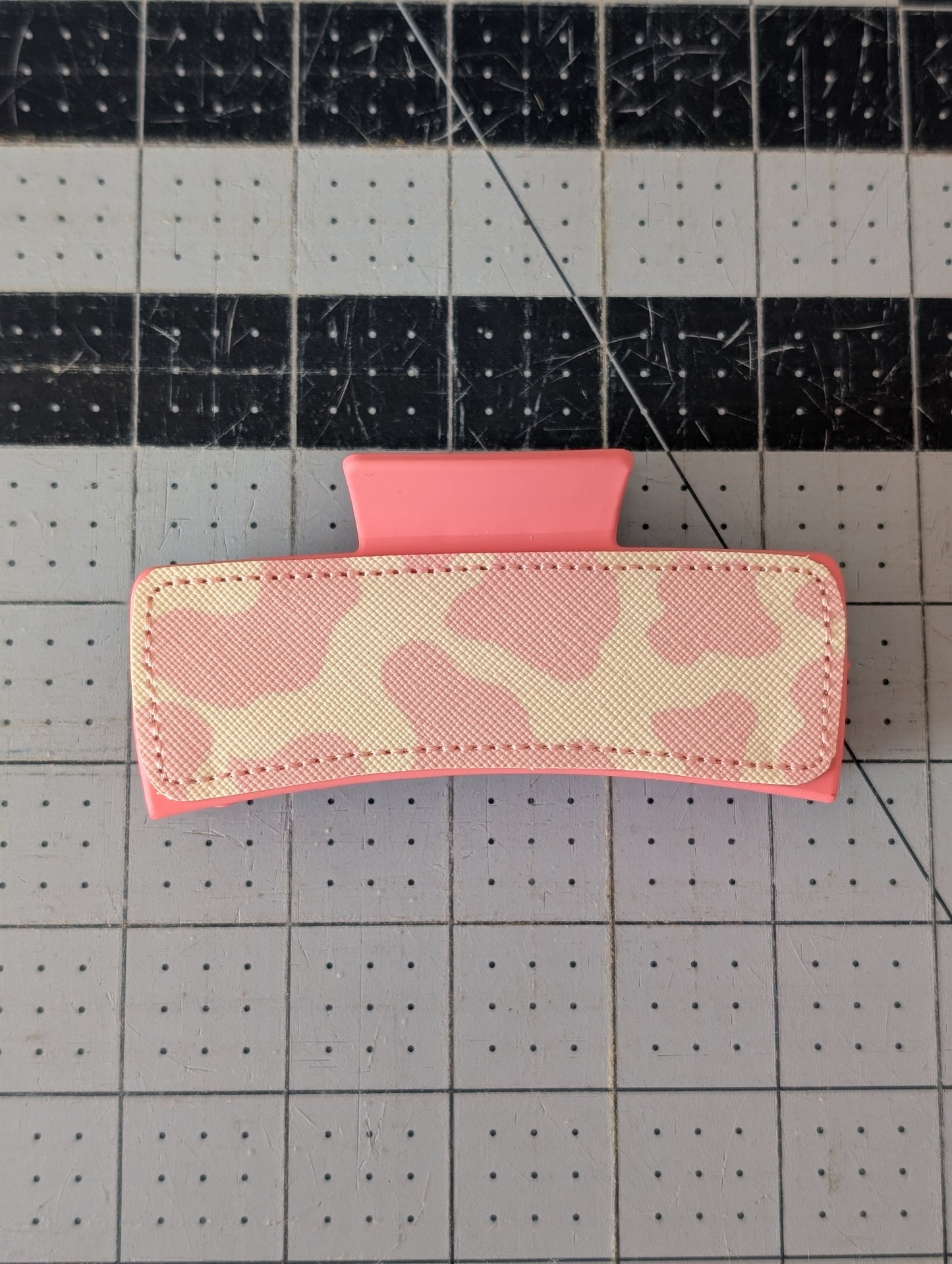 Pink Cow Claw Clip