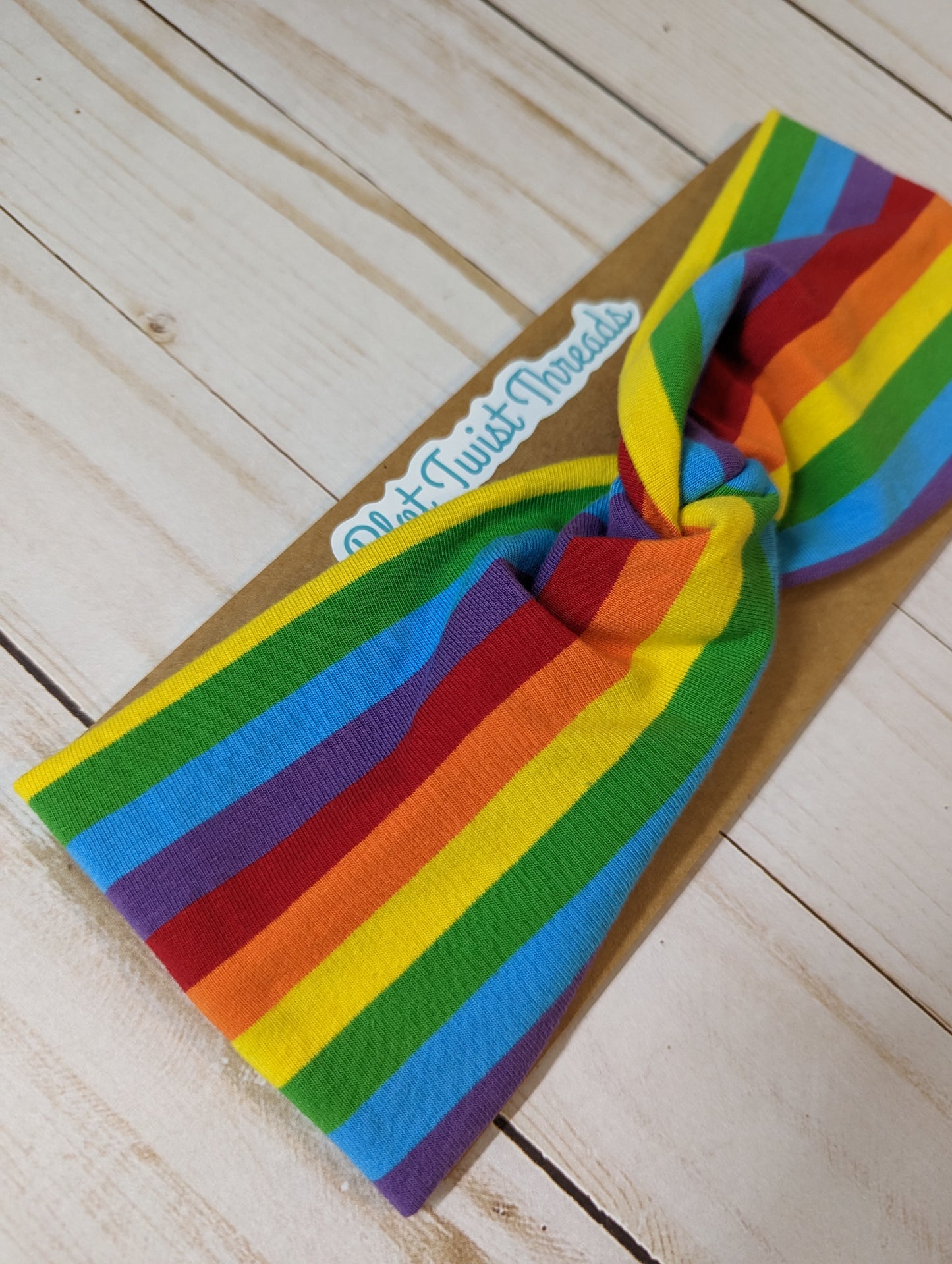 Adult Knot Headband - Rainbow Stripe