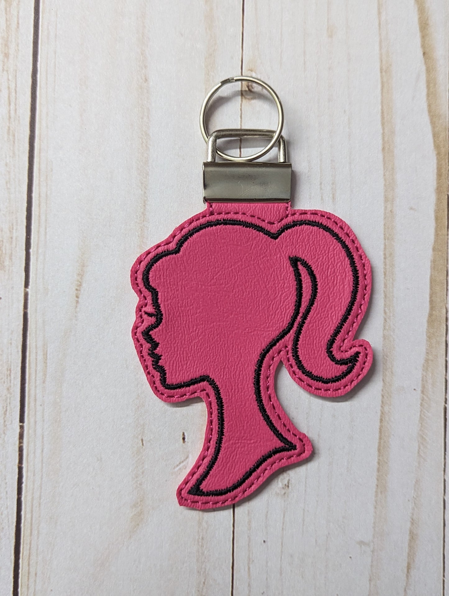 Keychain - Embroidered Keychain - Barbie