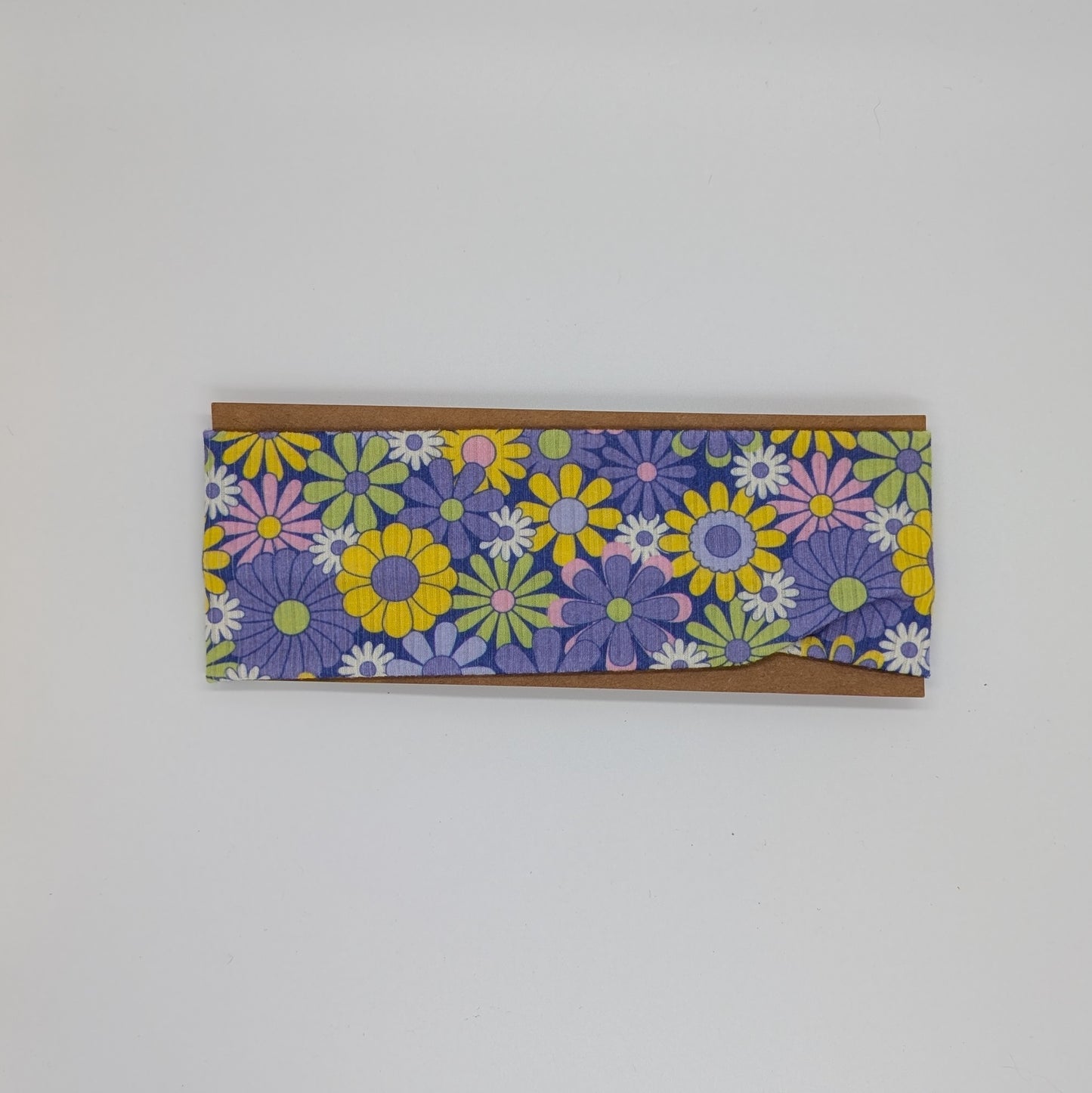 Youth Twist Headband - Purple Floral
