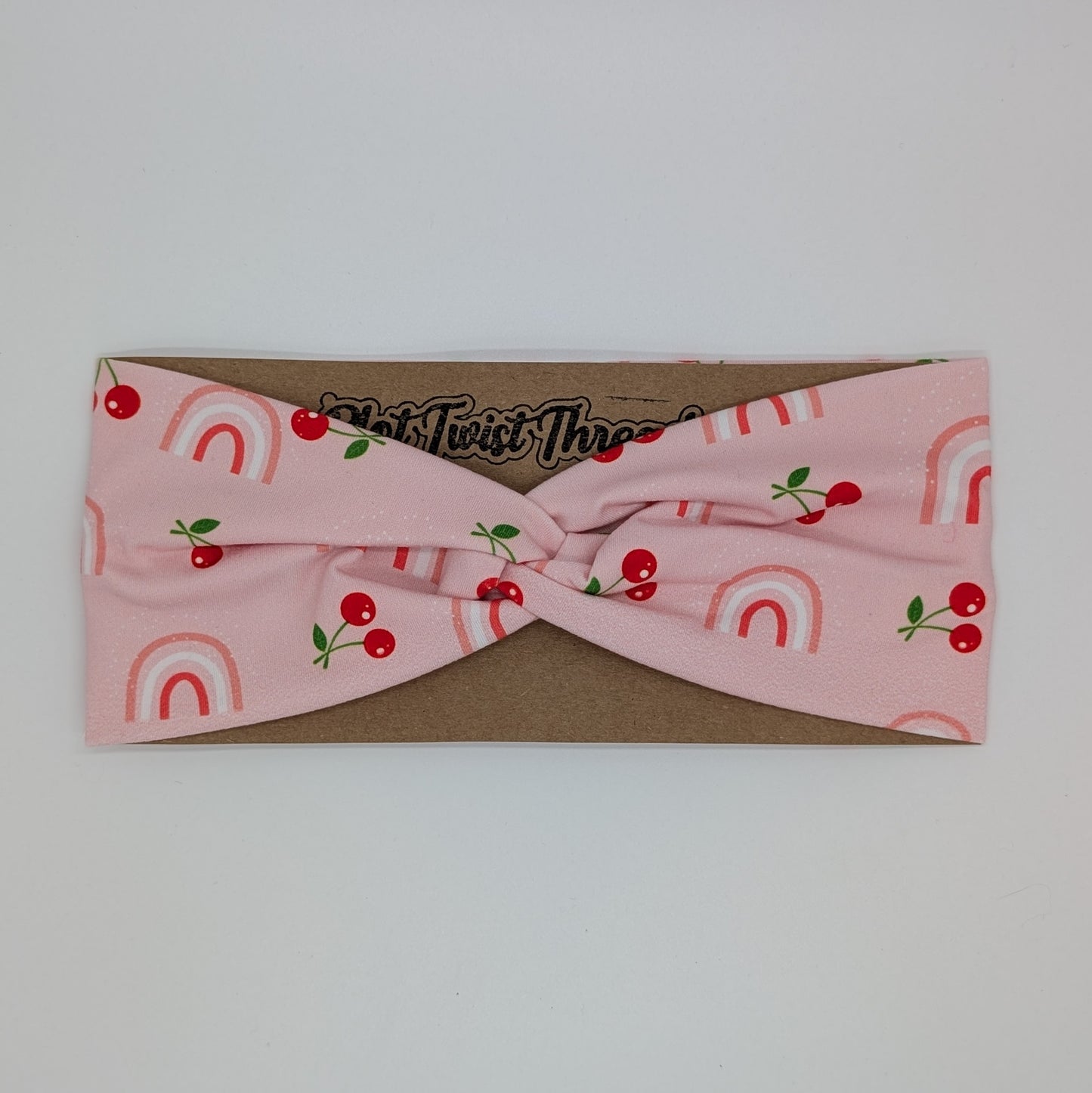 Adult Twist Headband - Cherries and Rainbows