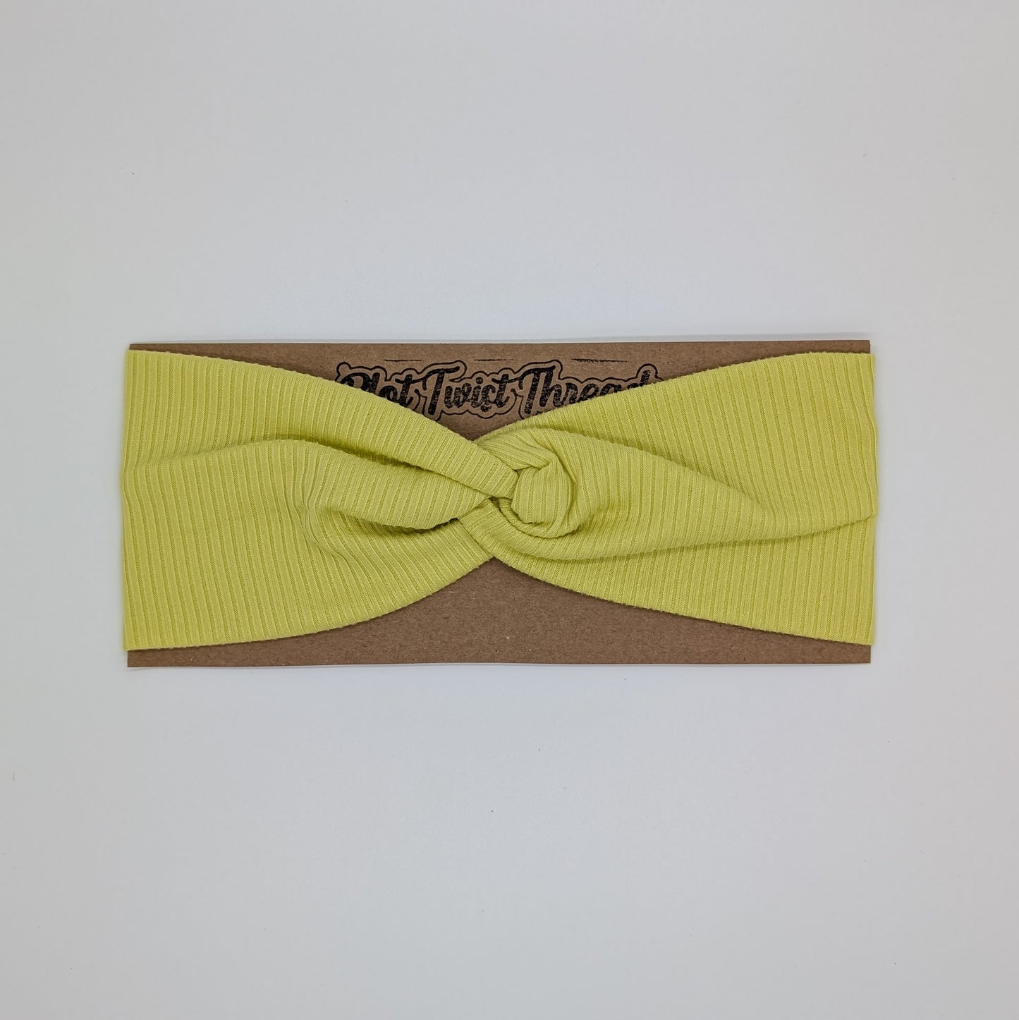 Adult Twist Headband - Rib Knit - Solid - Sunny Lime