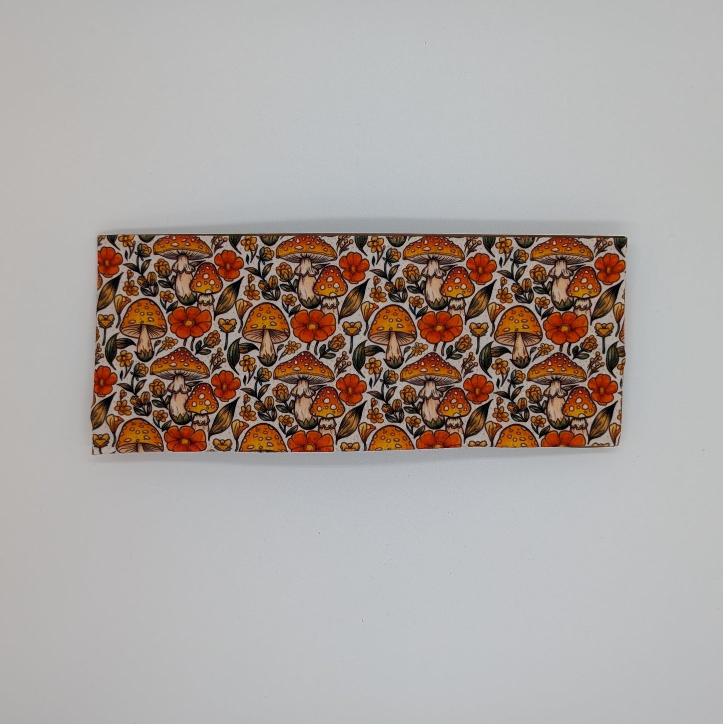 Adult Twist Headband - Orange Mushrooms
