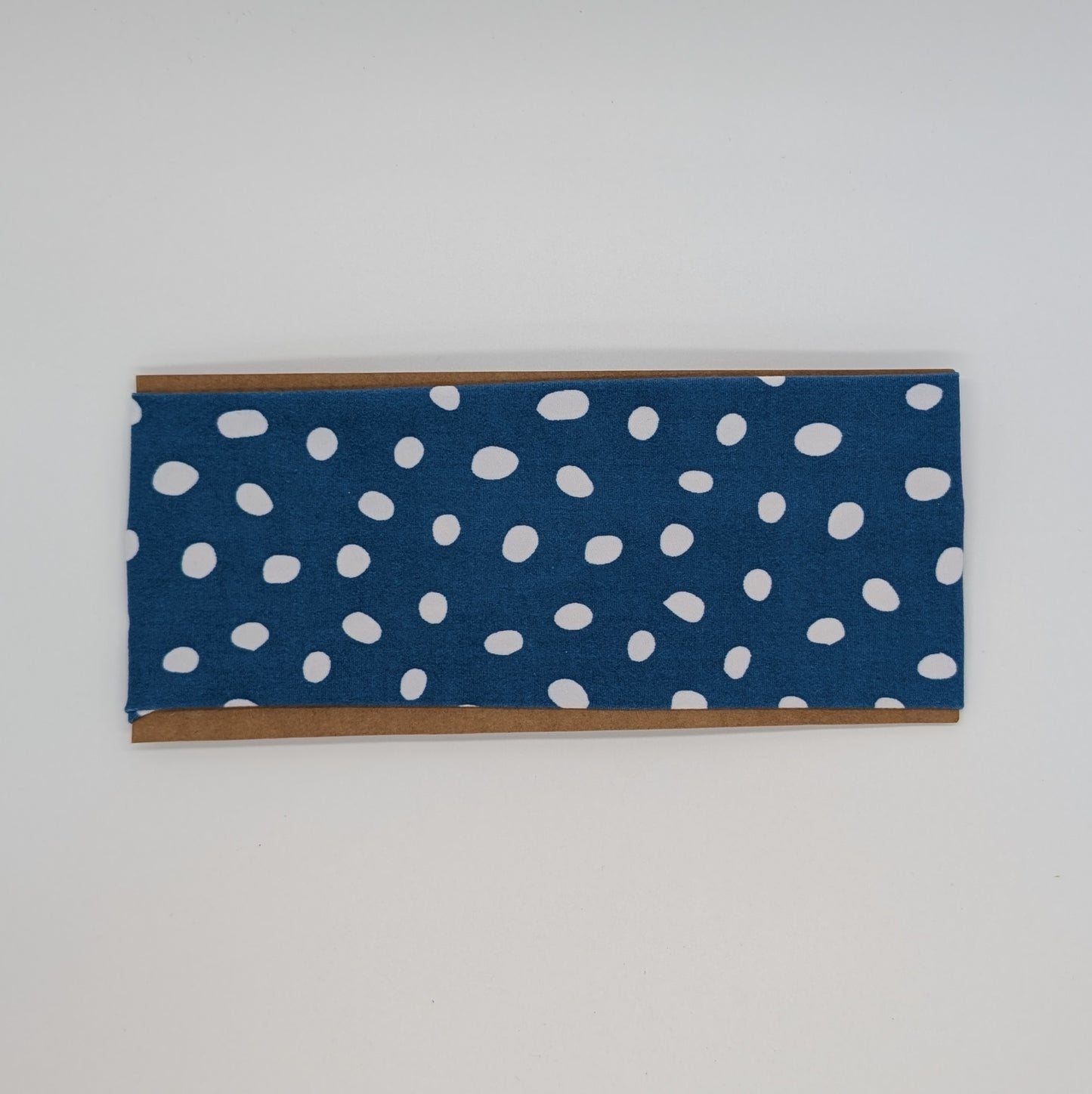 Adult Twist Headband - Blue with White Dots