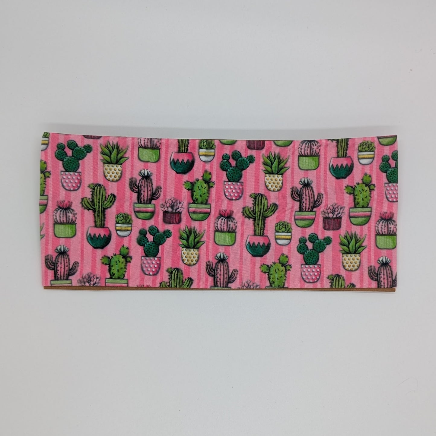 Adult Twist Headband - Cactus and Succulent Hot Pink