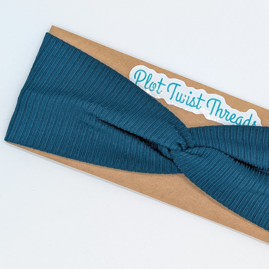 Youth Twist Headband - Rib Knit - Sea Spray