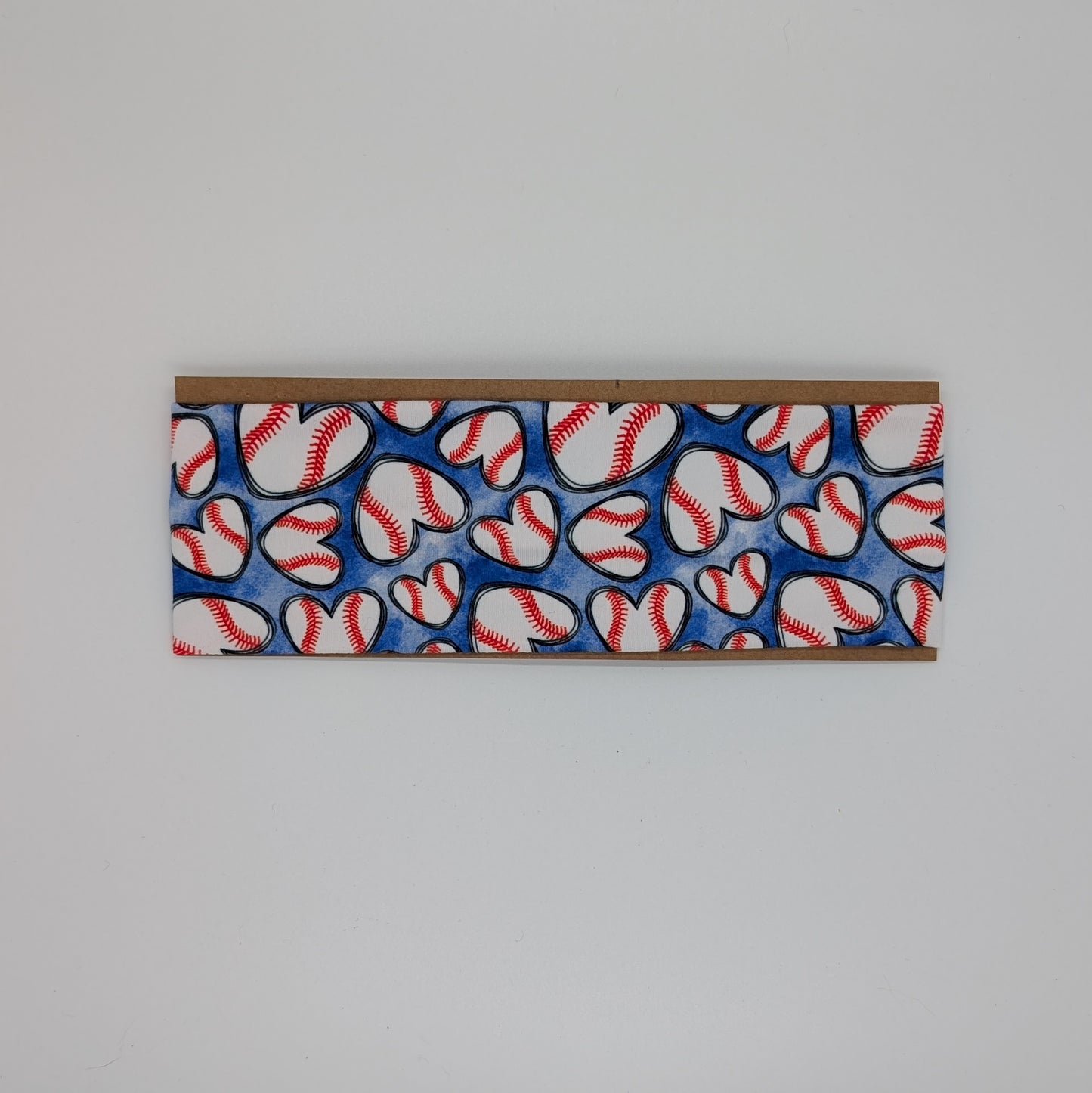 Youth Twist Headband - Baseball Hearts