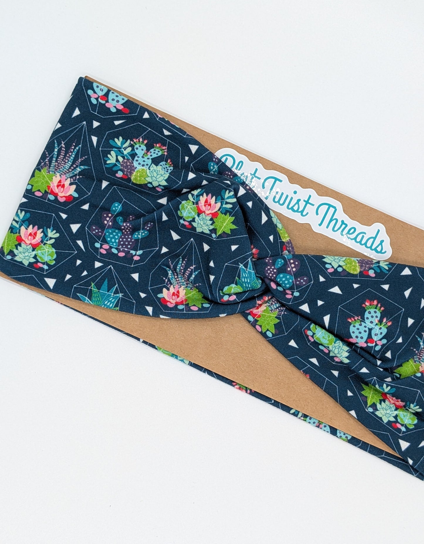 Adult Twist Headband - Succulents