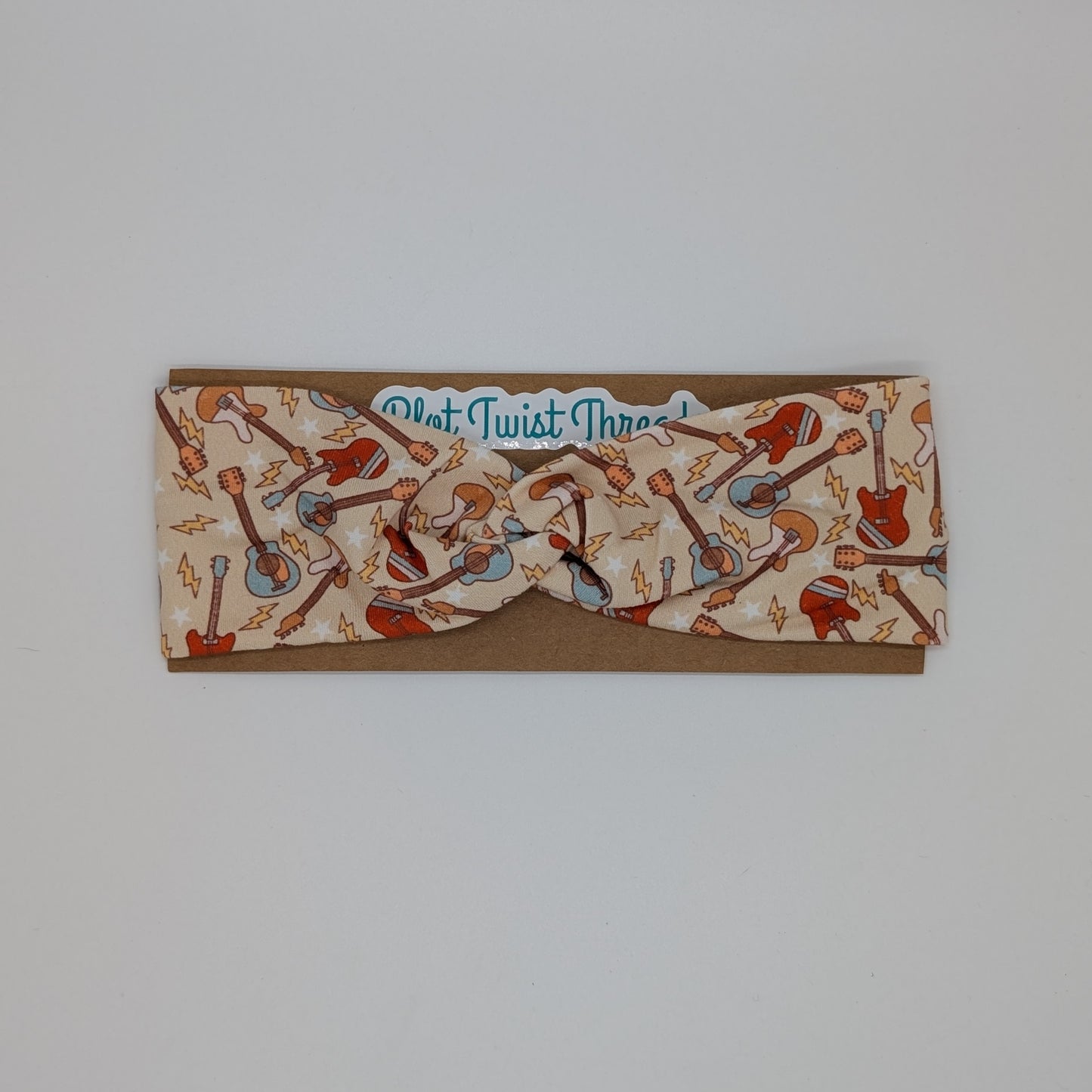 Youth Twist Headband - Guitars