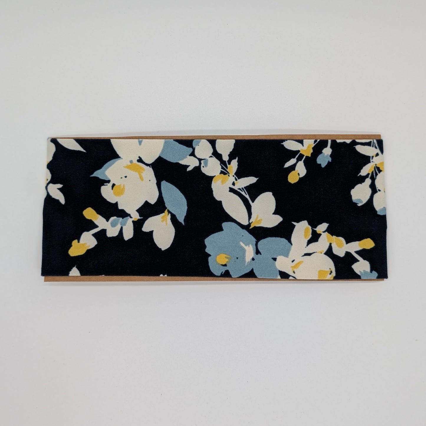 Adult Twist Headband - Blue Yellow Floral