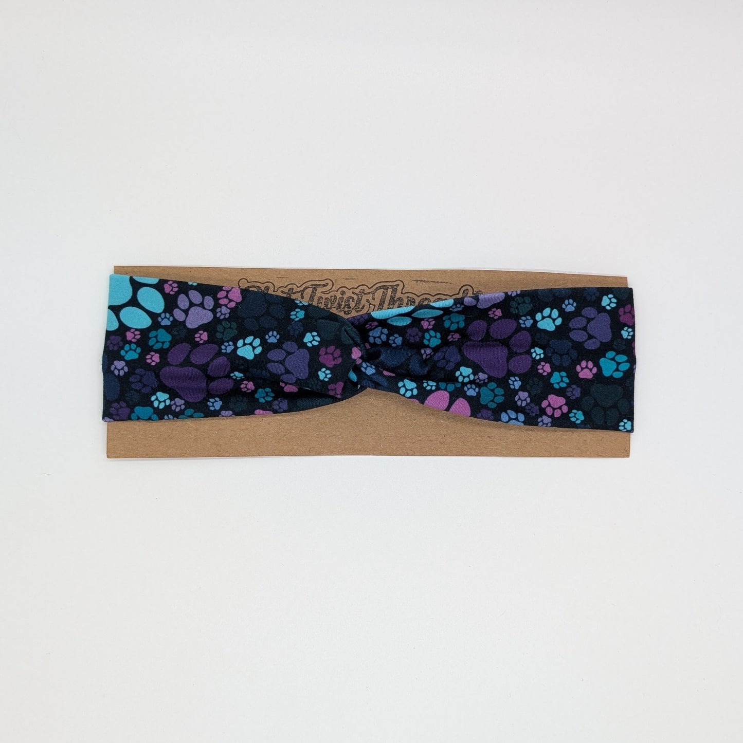 Youth Twist Headband - Paw Prints