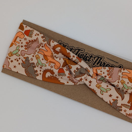Youth Twist Headband - Dinos