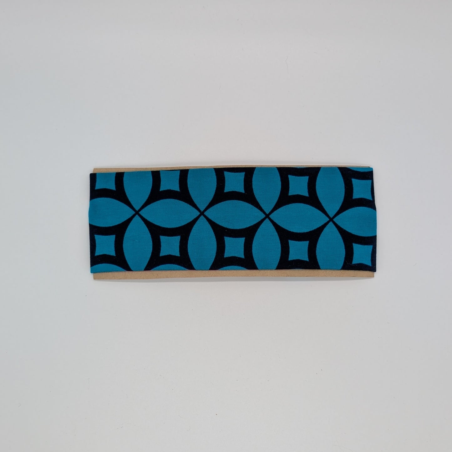 Youth Twist Headband - Blue Geometric