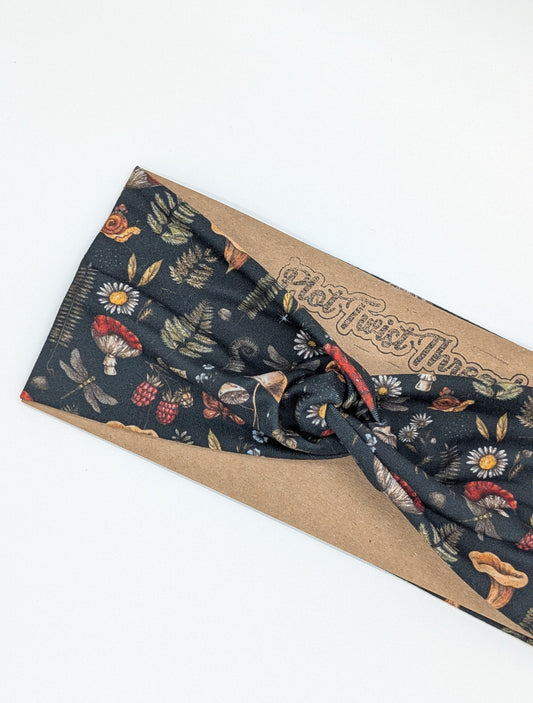 Adult Twist Headband - Enchanted Forest Mushrooms