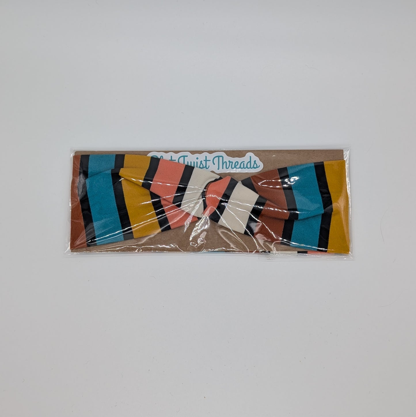 Youth Twist Headband - Autumn Stripes