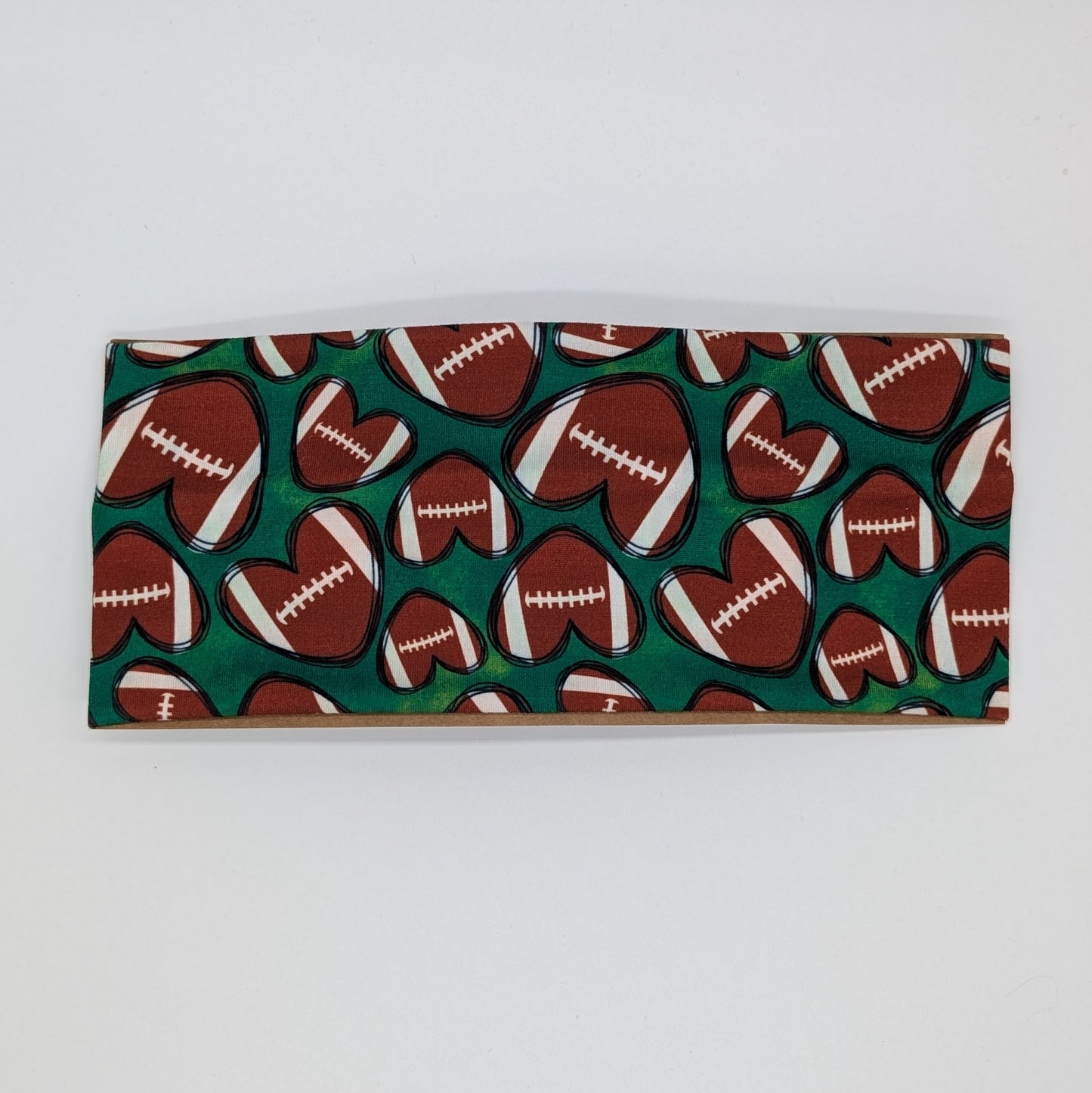 Adult Twist Headband - Football Hearts