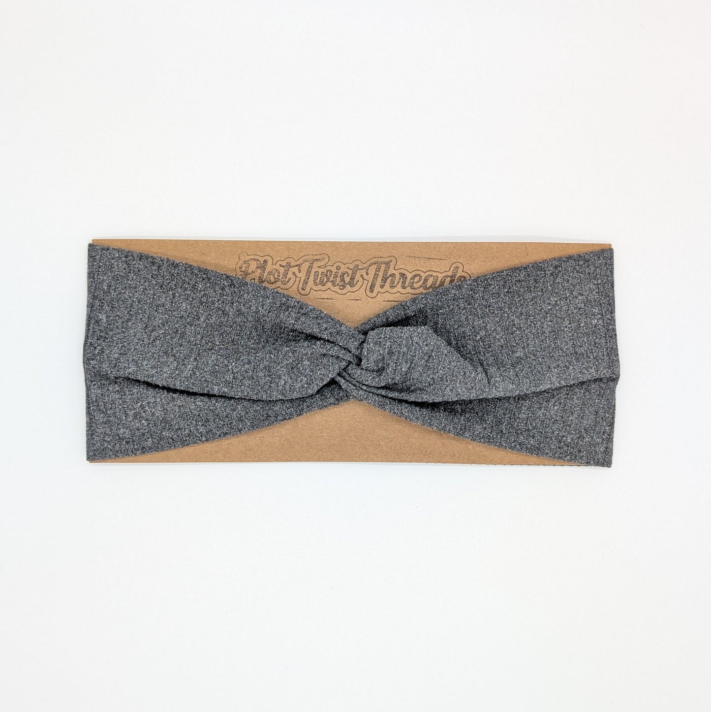 Adult Twist Headband - Rib Knit - Solid - Charcoal