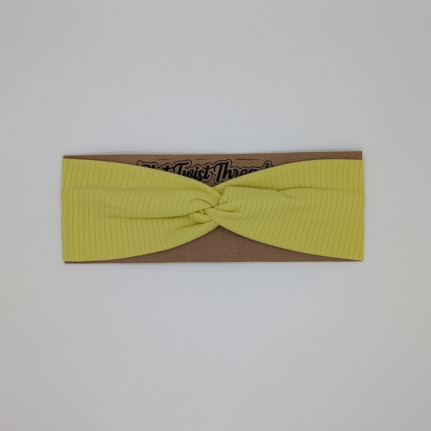 Youth Twist Headband - Rib Knit - Sunny Lime