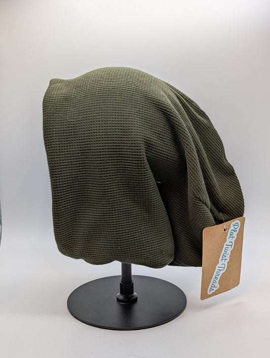 Beanie - Slouchy Beanie - Thermal Knit - Green