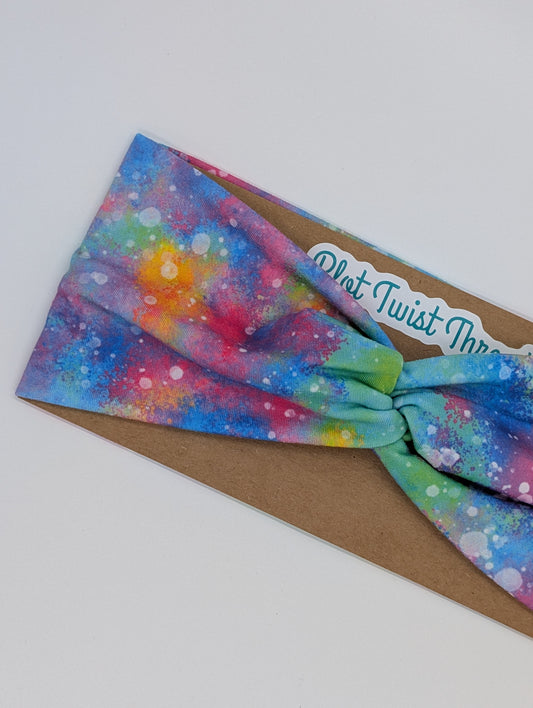 Adult Twist Headband - Rainbow Tie Dye