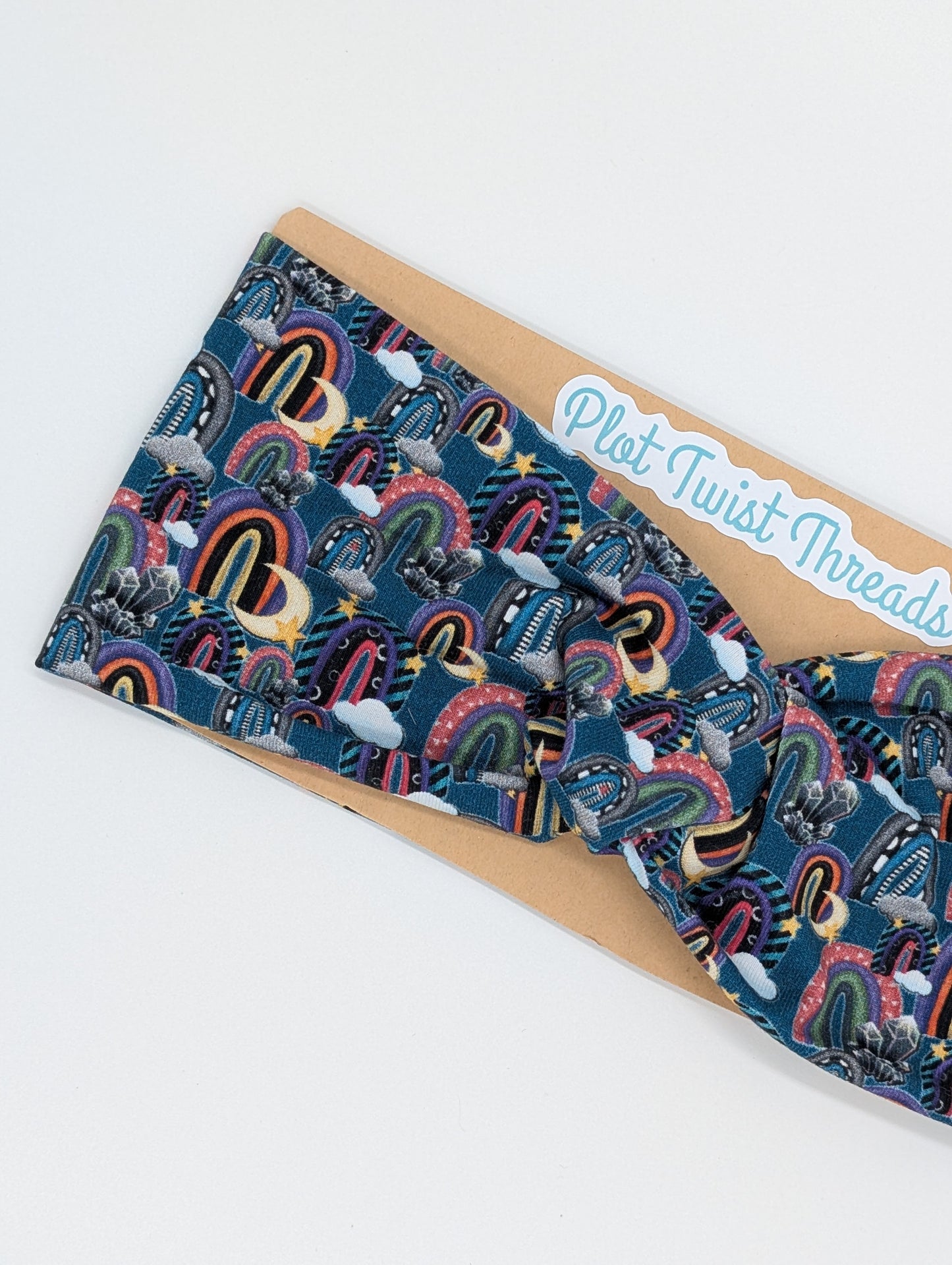 Adult Twist Headband - Rainbows and Crystals