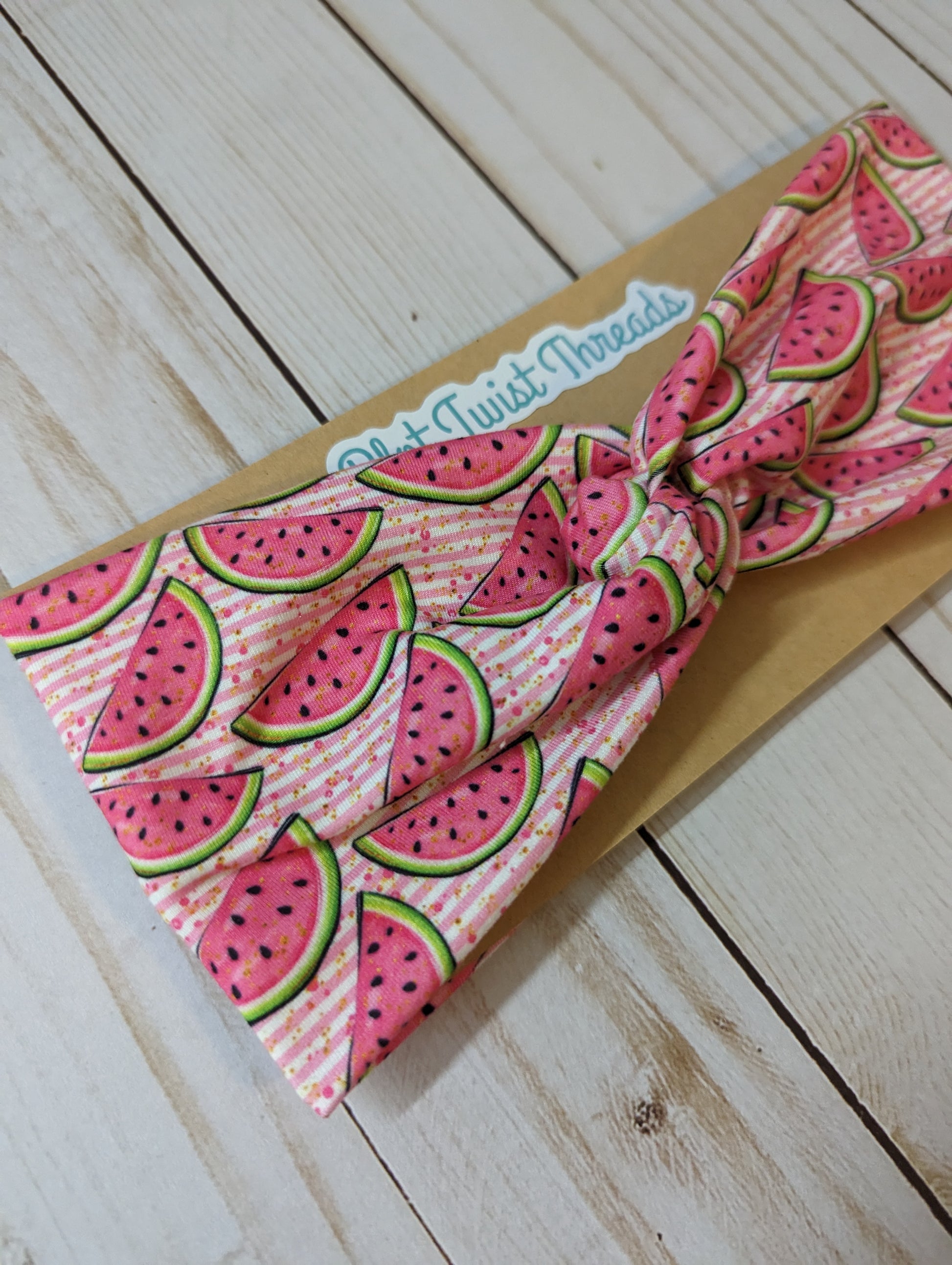 Adult Knot Headband - Watermelons – Plot Twist Threads