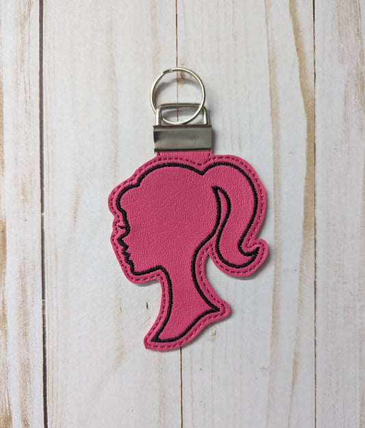 Keychain - Embroidered Keychain - Barbie