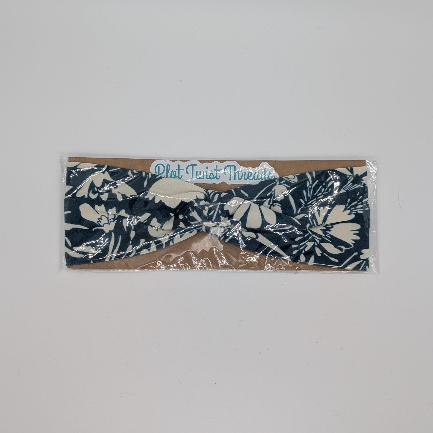 Youth Twist Headband - Teal Floral
