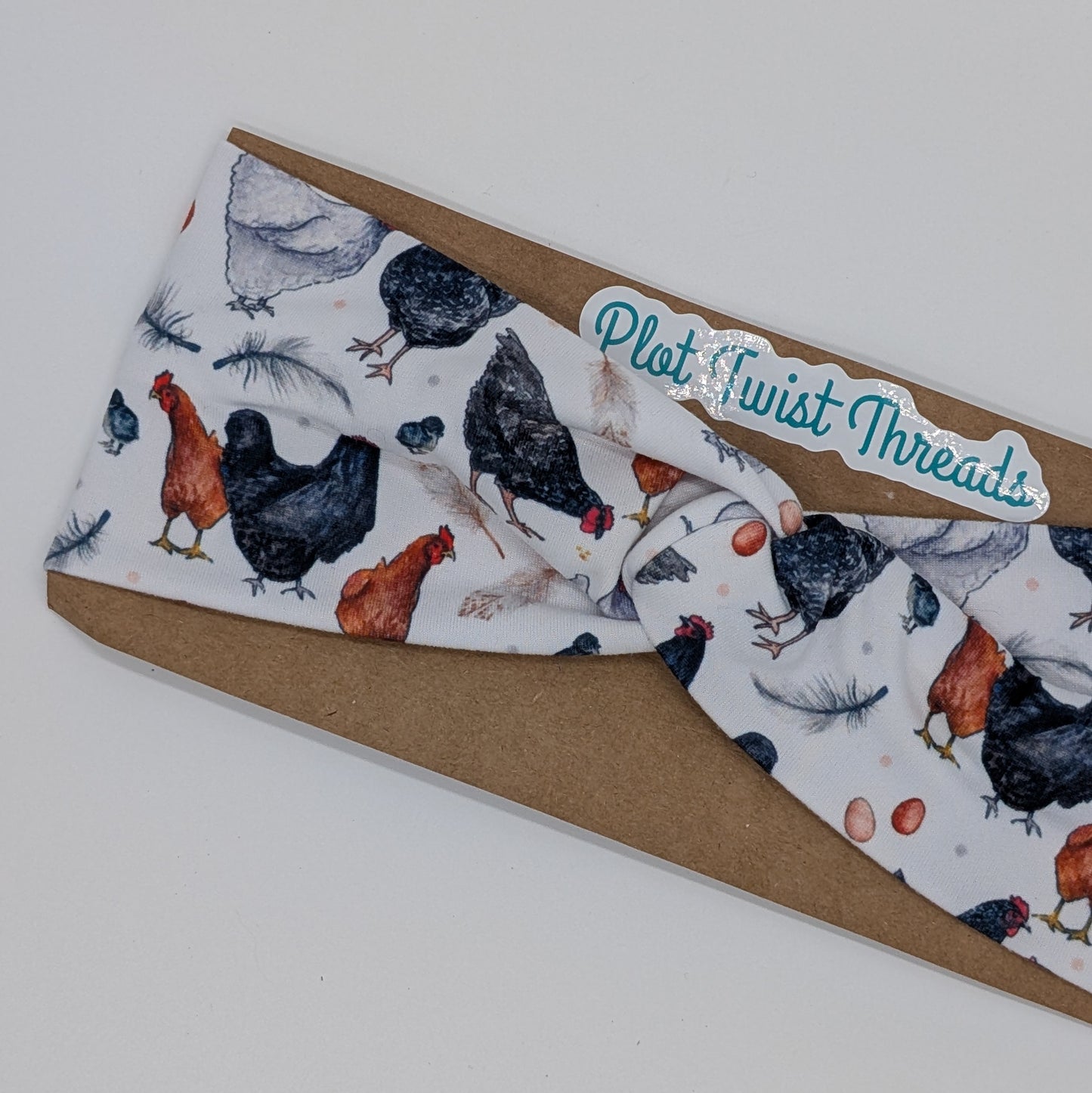 Adult Twist Headband - Chickens