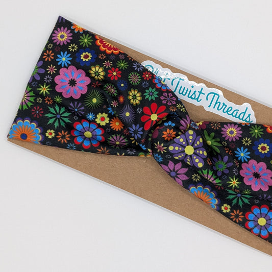 Adult Twist Headband - Multi Color Floral
