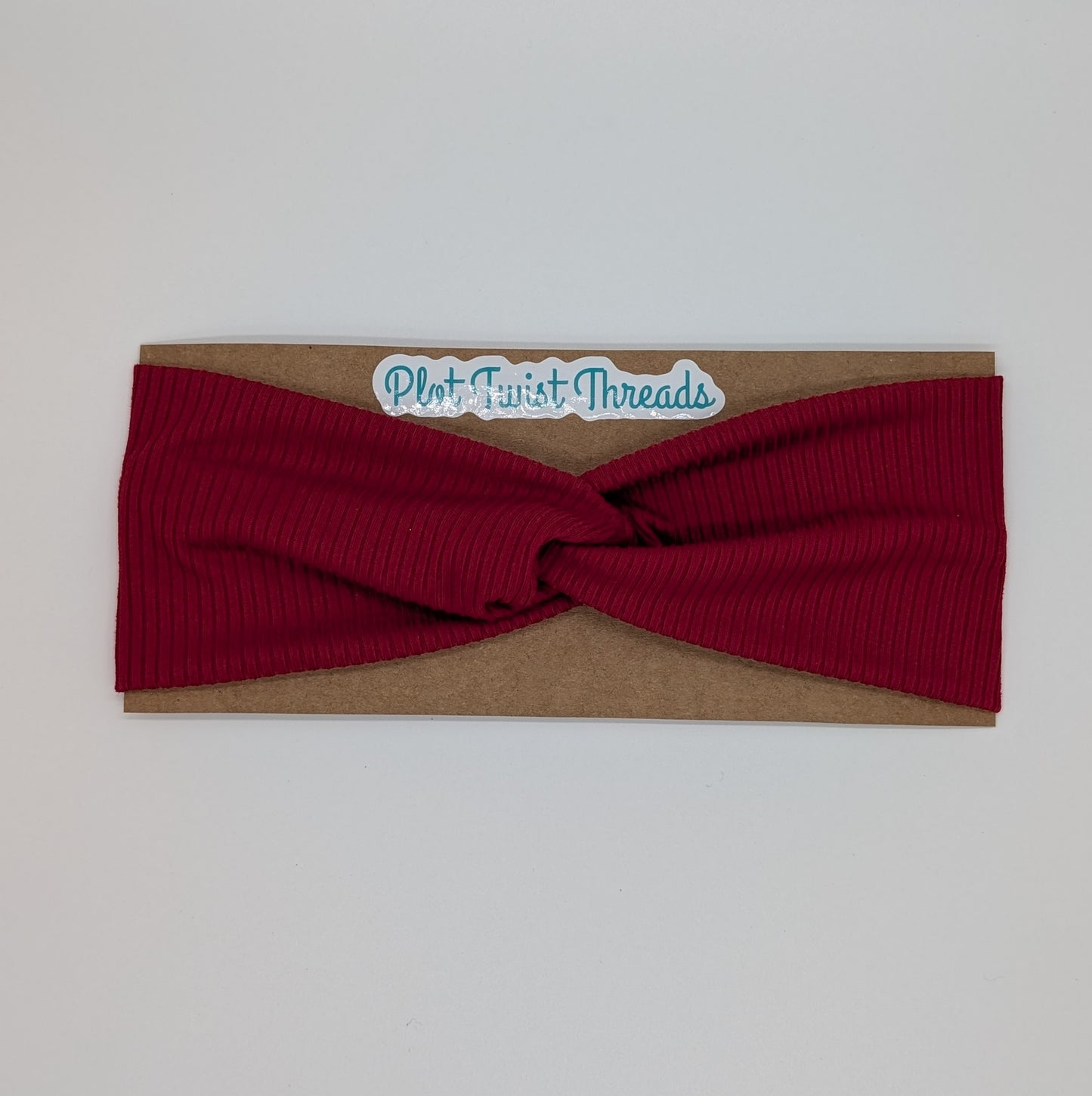 Adult Twist Headband - Rib Knit - Red