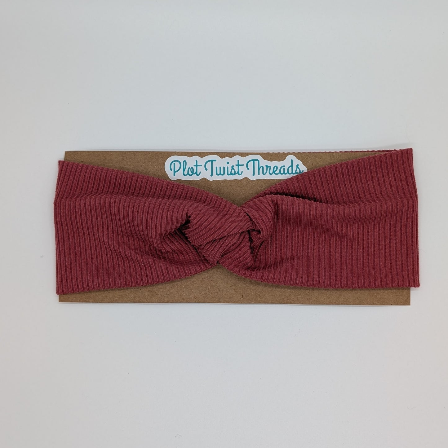 Adult Twist Headband - Rib Knit - Terracotta