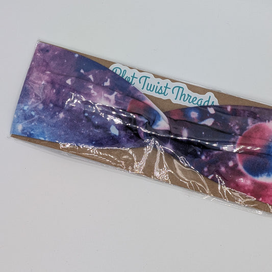 Youth Twist Headband - Purple Galaxy