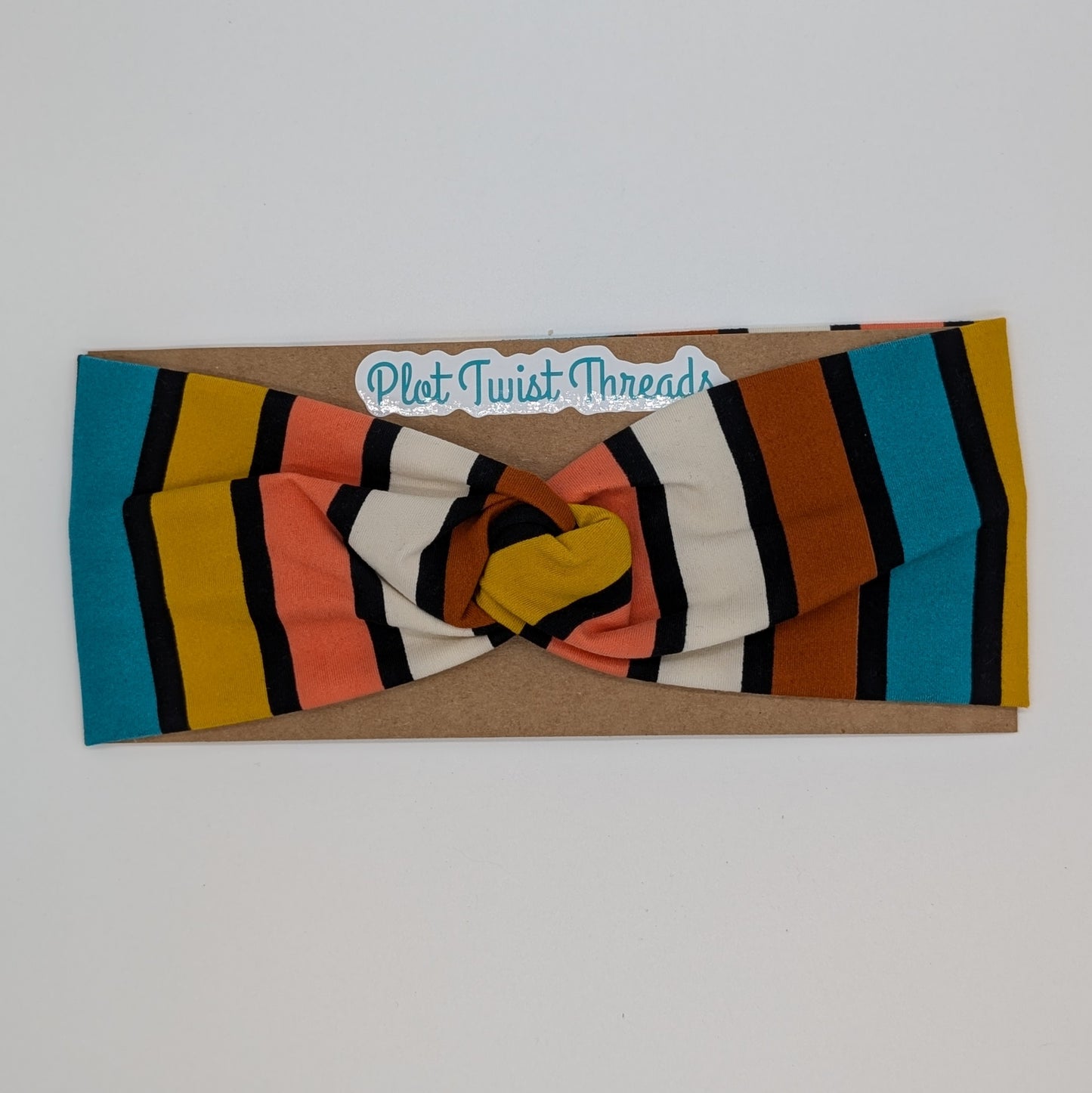Adult Twist Headband - Autumn Stripes