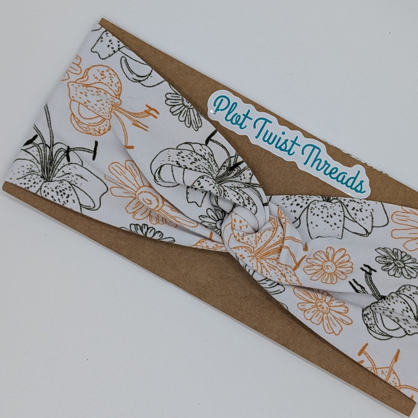 Adult Twist Headband - Lilies