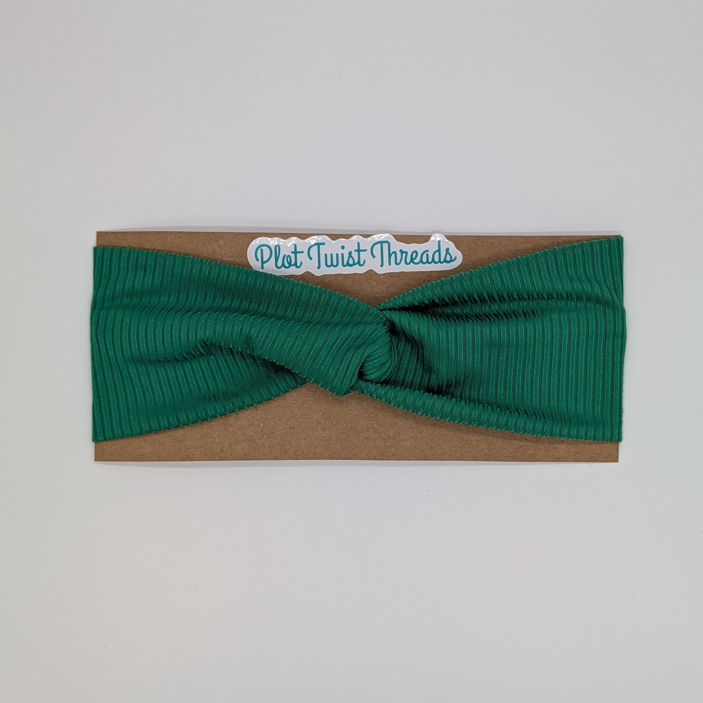 Adult Twist Headband - Rib Knit - Kelly Green