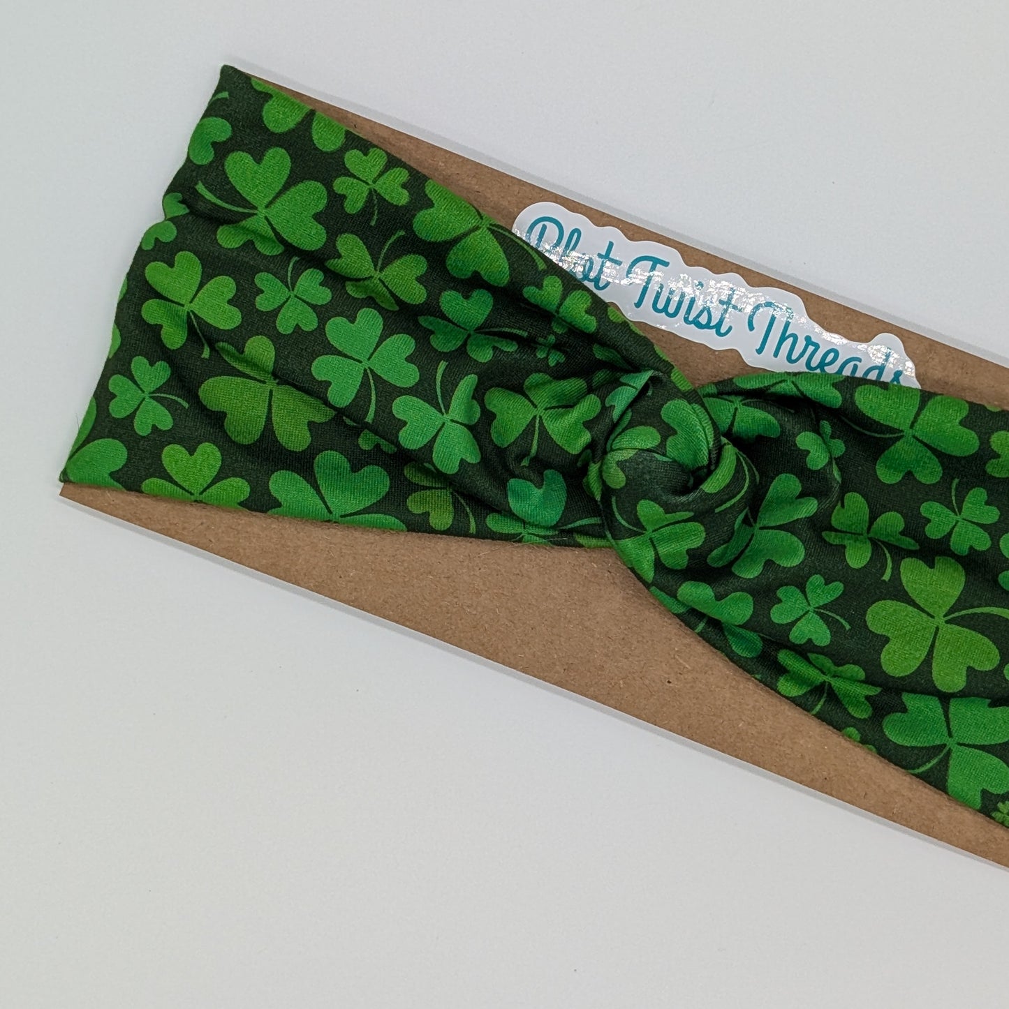 Adult Twist Headband - Shamrocks - Clover